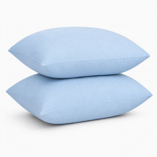 Premium Pillow Cover Set – Soft Pillow Cases (19 x 29 Inches) – Pack of 2- Light Blue