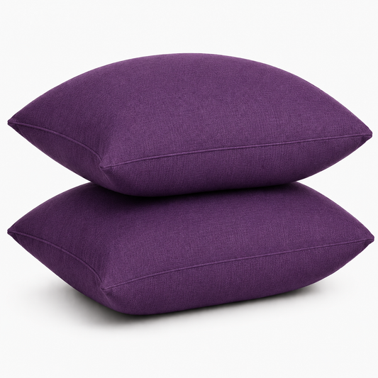 Premium Pillow Cover Set – Soft Pillow Cases (19 x 29 Inches) – Pack of 2- Purple