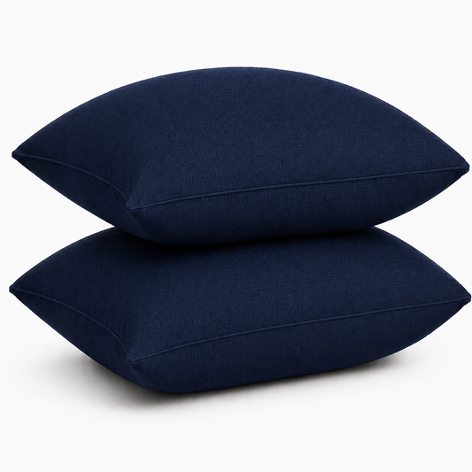 Premium Pillow Cover Set – Soft Pillow Cases (19 x 29 Inches) – Pack of 2- Navy