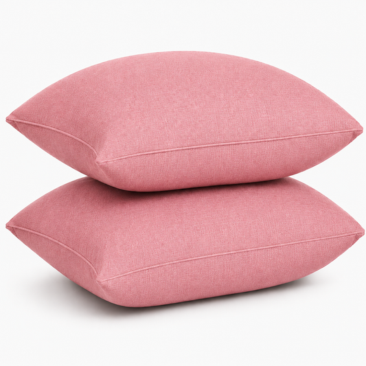 Premium Pillow Cover Set – Soft Pillow Cases (19 x 29 Inches) – Pack of 2- Pink
