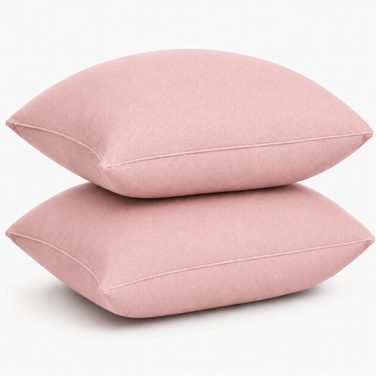 Premium Pillow Cover Set – Soft Pillow Cases (19 x 29 Inches) – Pack of 2- Blush