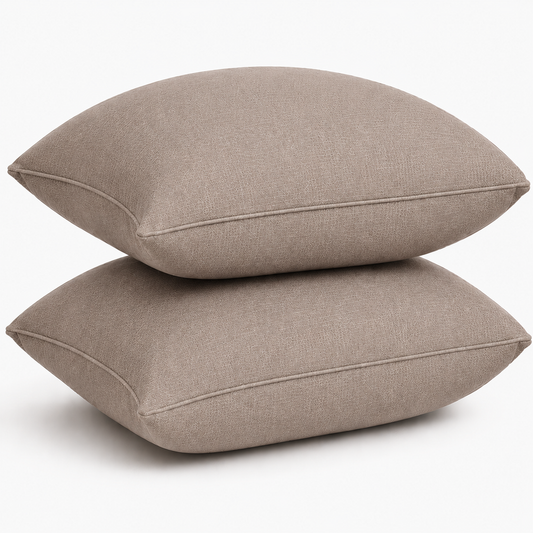 Premium Pillow Cover Set – Soft Pillow Cases (19 x 29 Inches) – Pack of 2- Taupe