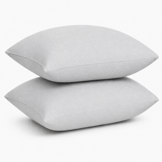 Premium Pillow Cover Set – Soft Pillow Cases (19 x 29 Inches) – Pack of 2- Light Grey