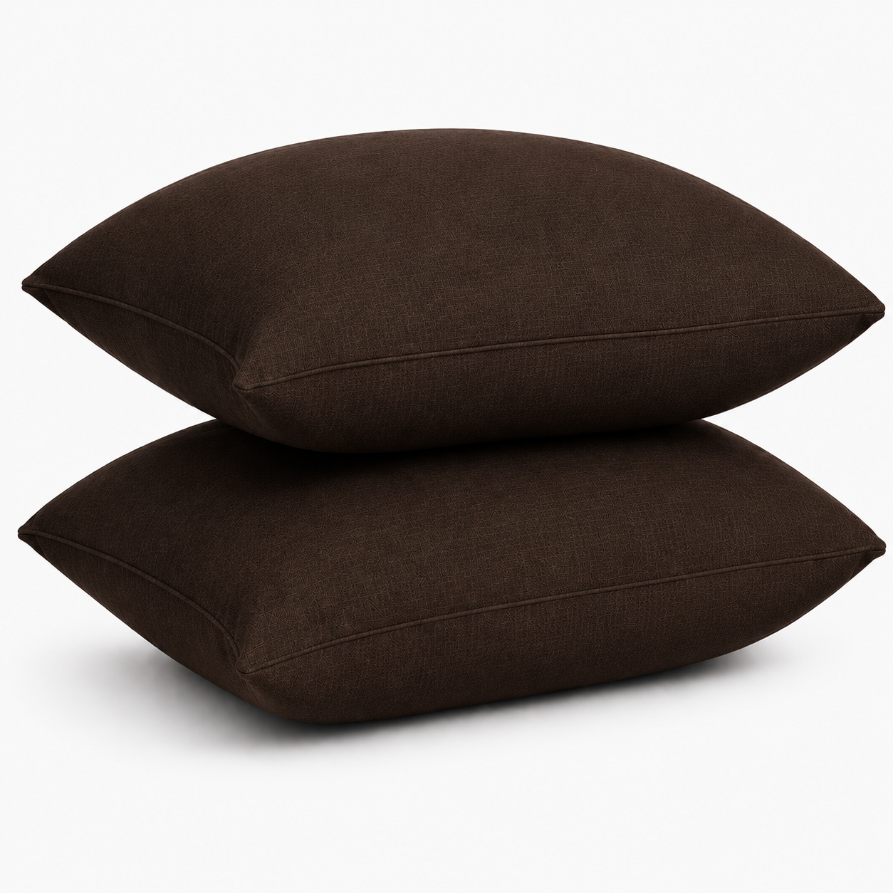 Premium Pillow Cover Set – Soft Pillow Cases (19 x 29 Inches) – Pack of 2- Dark Brown