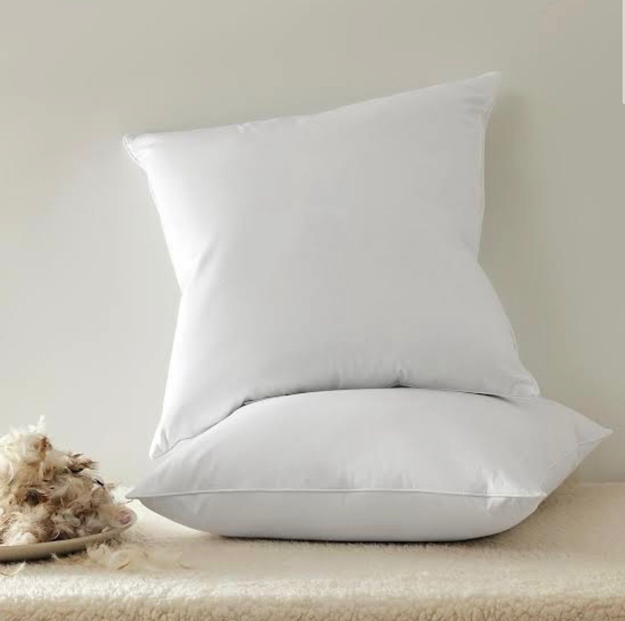 Premium Pillow Cover Set – Soft Microfiber Pillow Cases (19 x 29 Inches) – Pack of 2- Classic White
