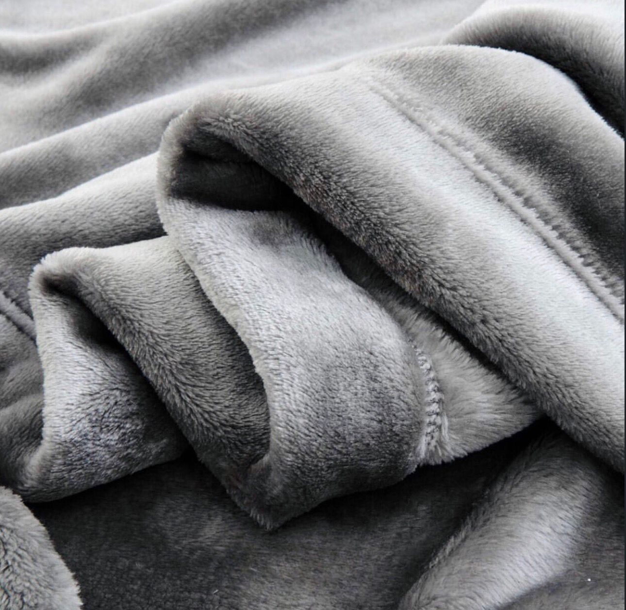 Soft Grey Fleece Blanket