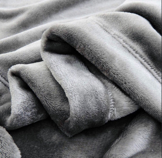 Soft Grey Fleece Blanket