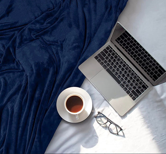 Navy Blue Plush Blanket