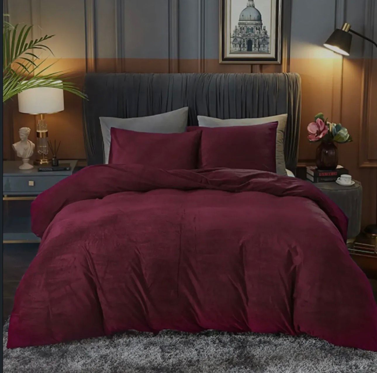 Burgundy Luxury Comforter Set