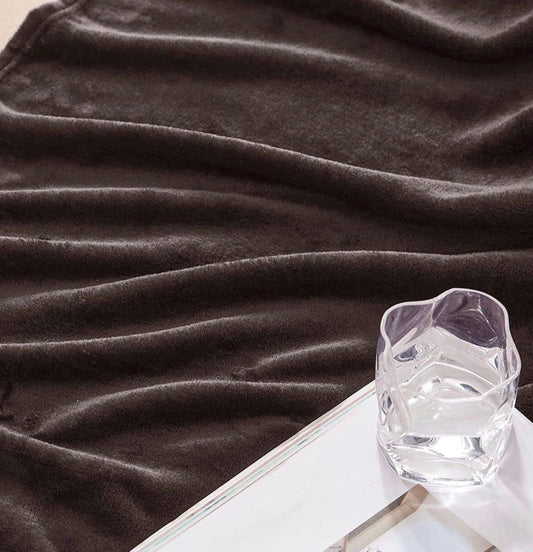 Chocolate Brown Plush Blanket