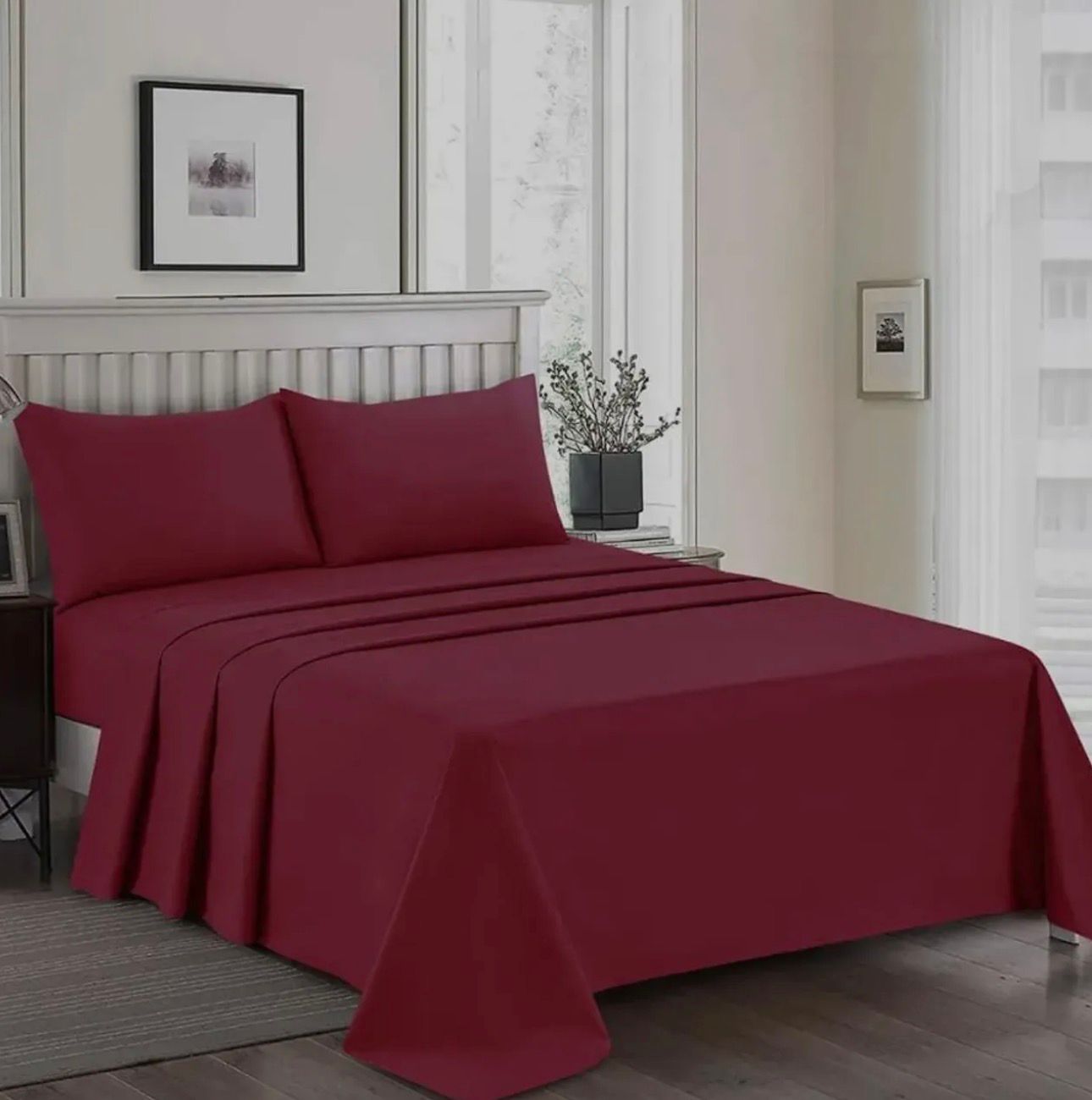 Maroon Classic Bedsheet Set