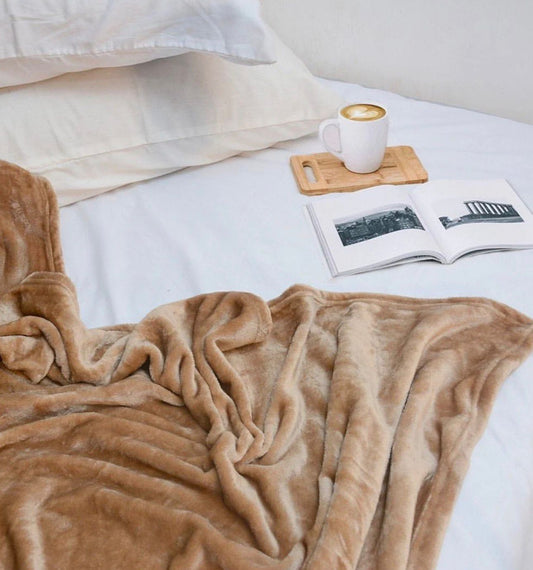 Beige Plush Blanket