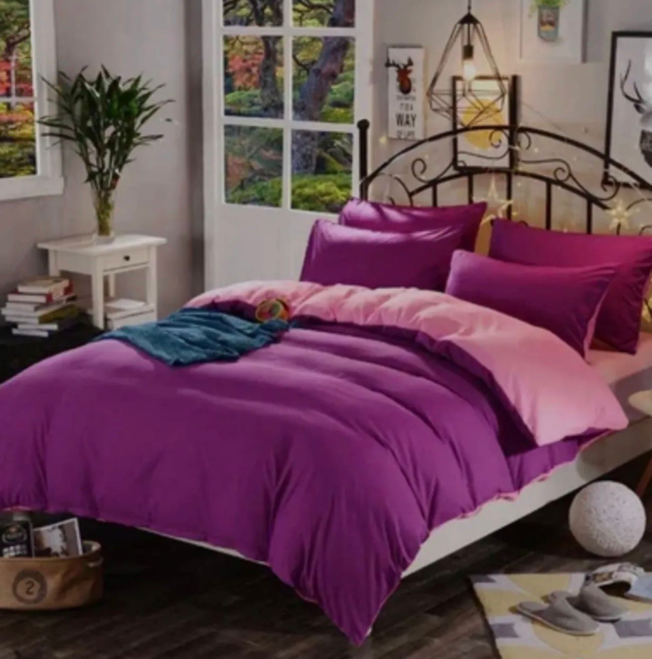 Purple Pink Comforter Set